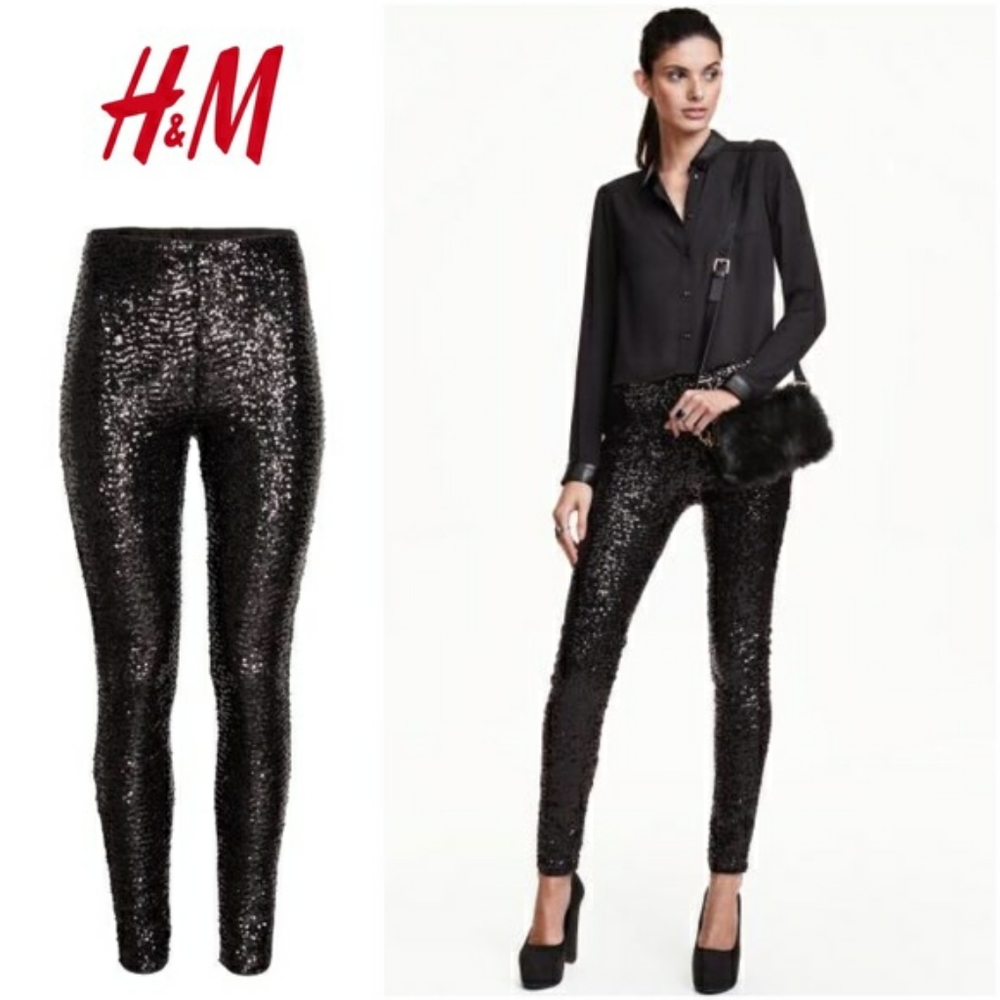3/$32 Sequin Leggings with Zipper